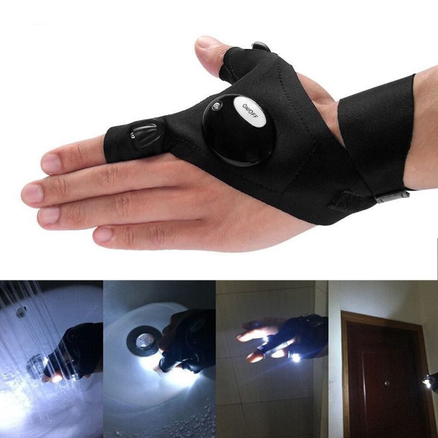 Multifunctional Gloves with Flashlight - Curio Gadgets