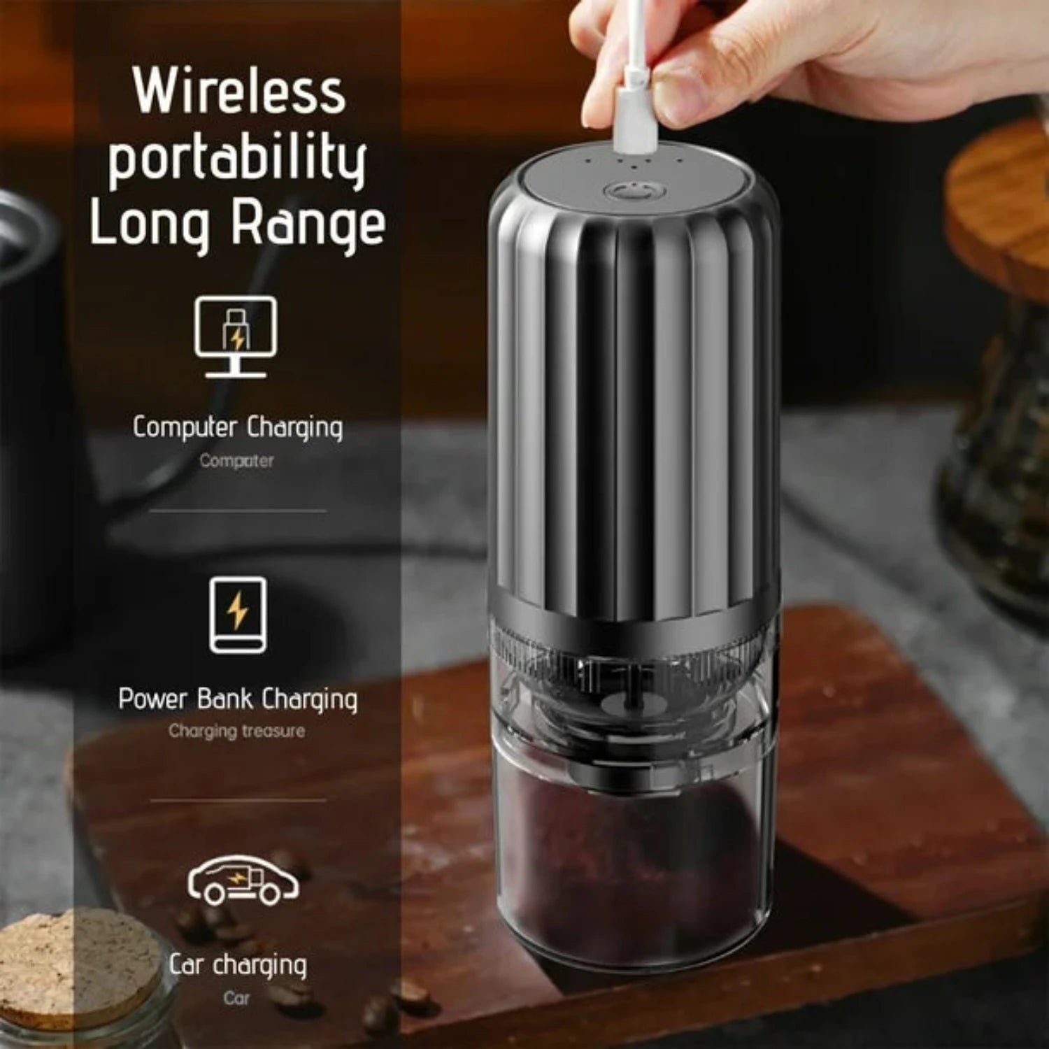 Electric Portable Coffee Grinder - Curio Gadgets