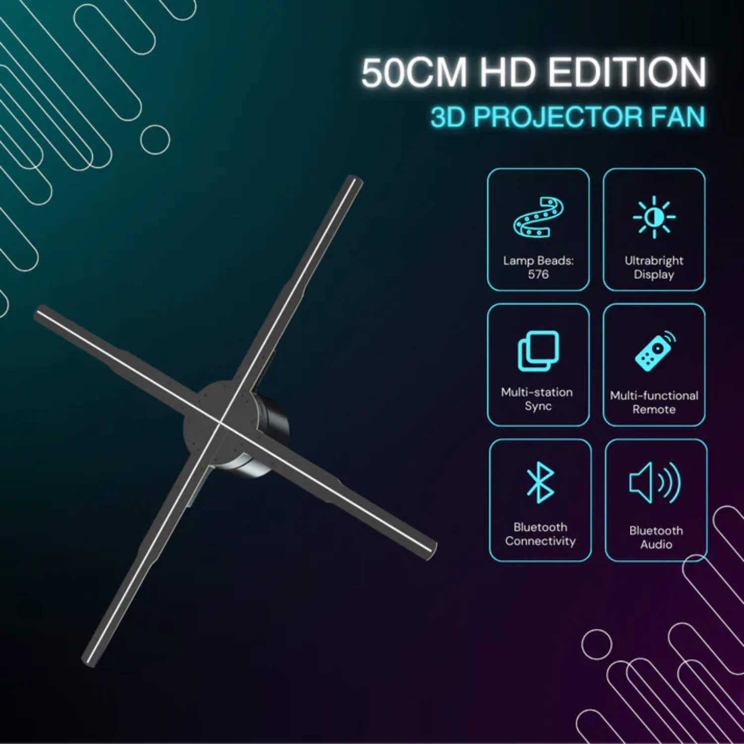 3D Hologram Projector Fan - Curio Gadgets