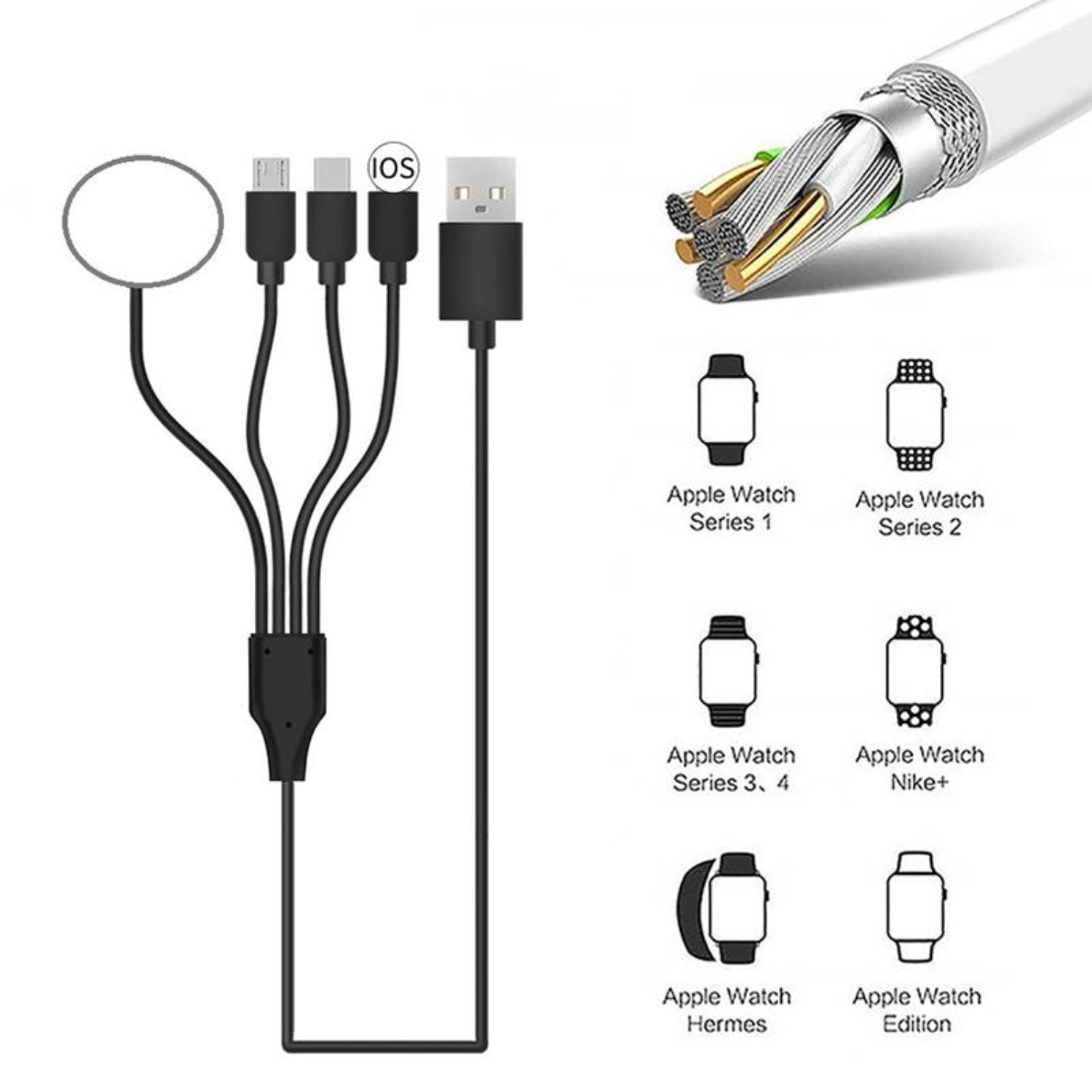 3-in-1 Charging Data Cable - Curio Gadgets