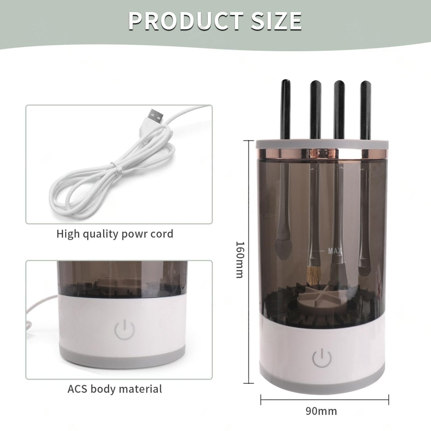 3-in-1 Automatic Makeup Brush Cleaner - Curio Gadgets