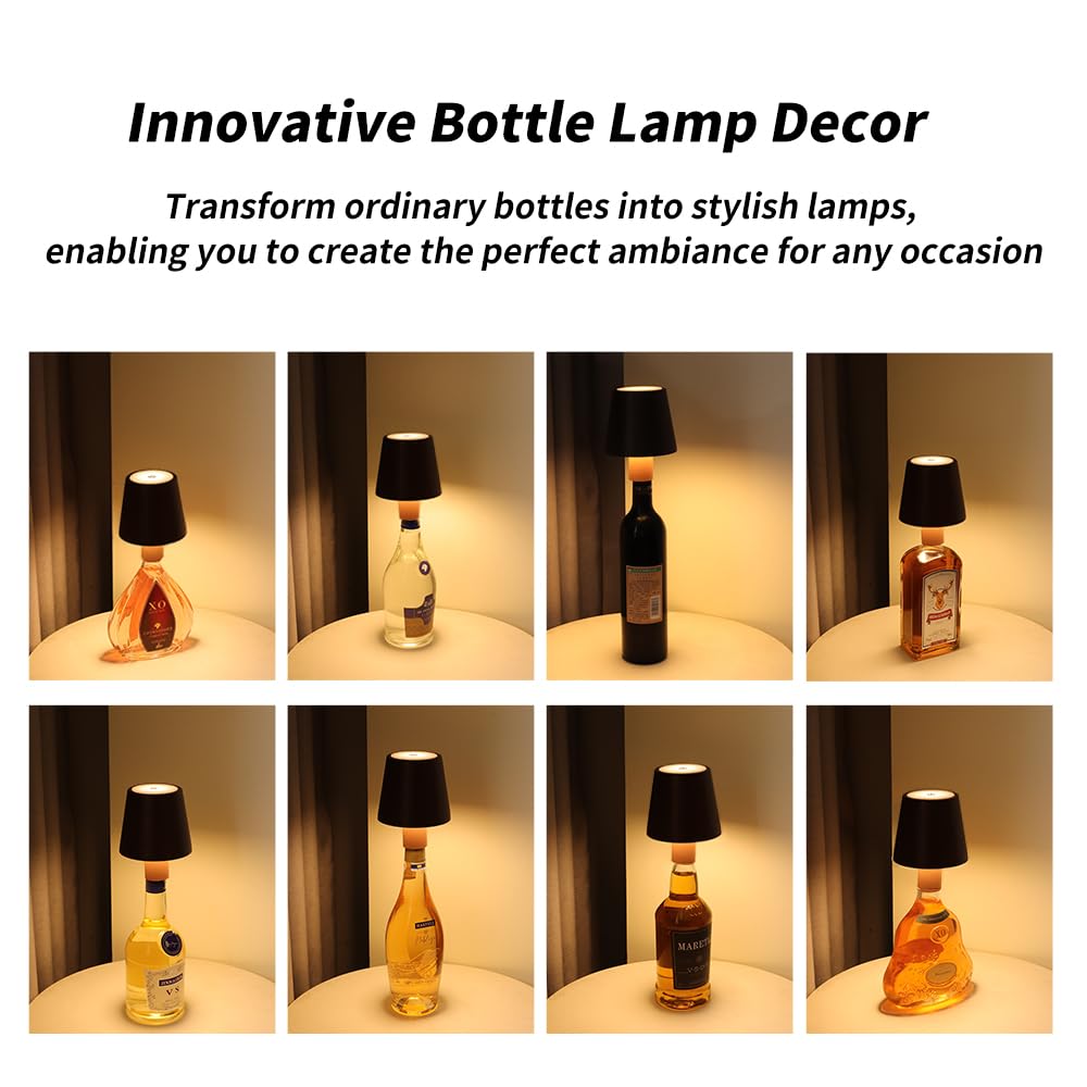 LED Wine Bottle Cordless Table Lamp - Curio Gadgets