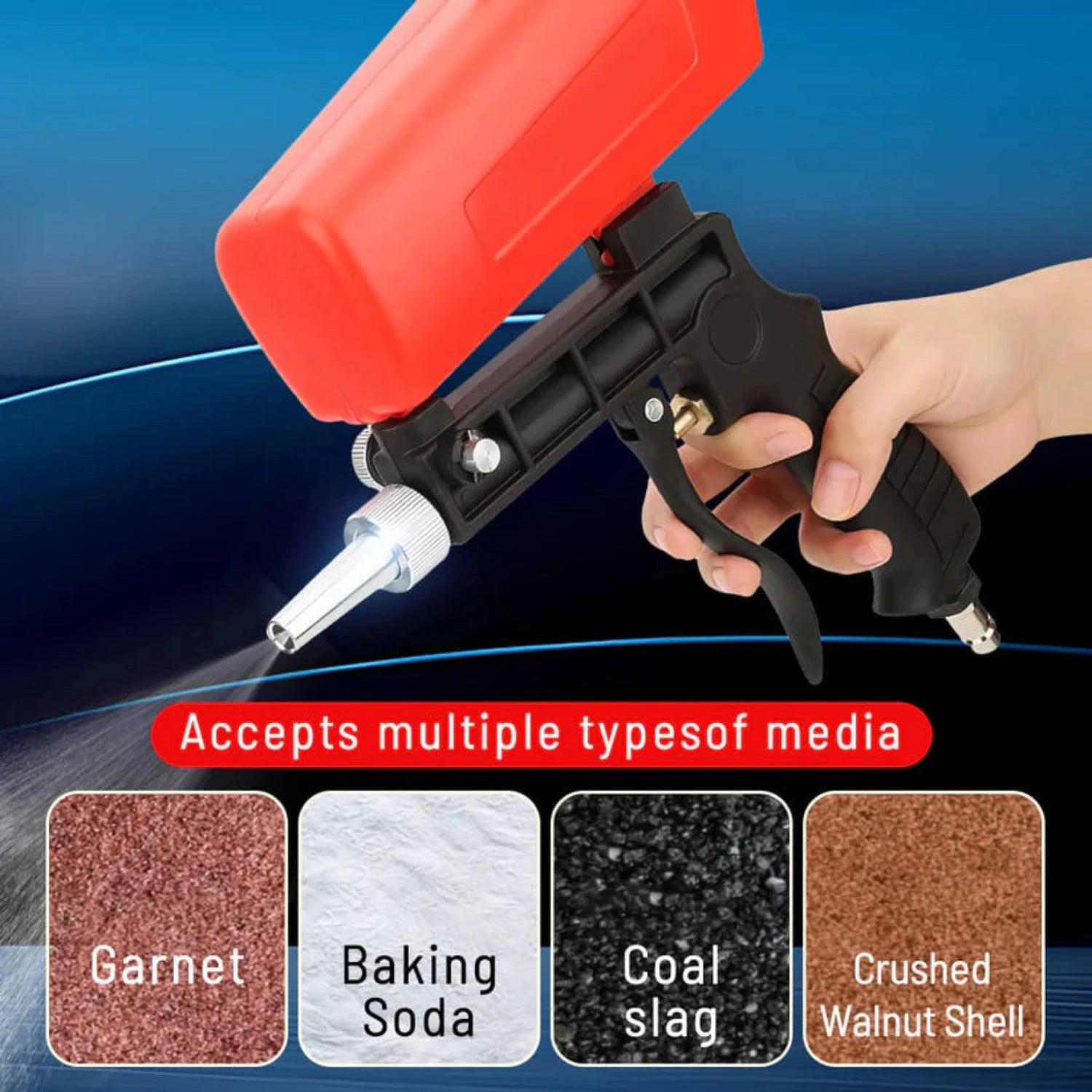 Portable Gravity Sandblasting Gun - Curio Gadgets