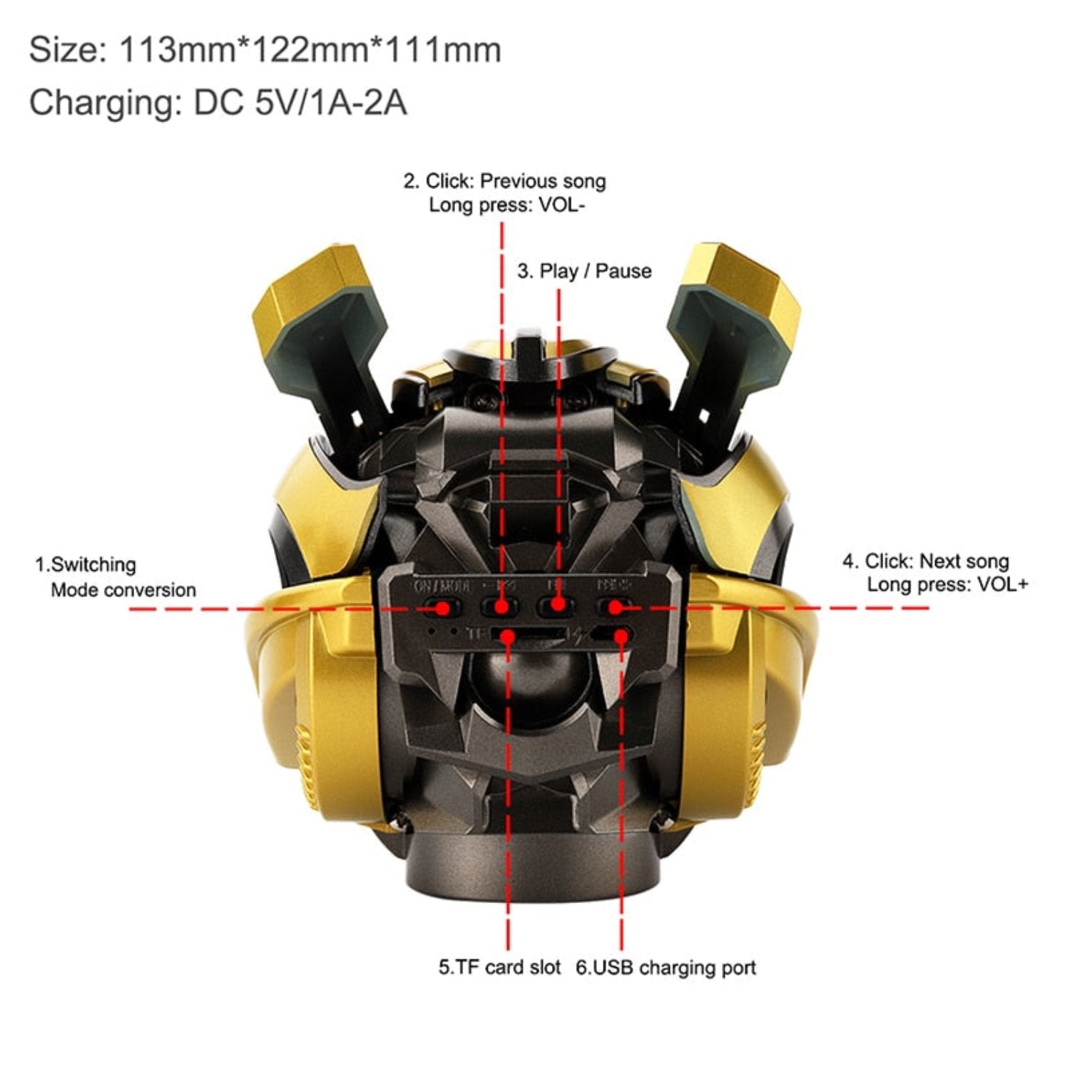 Bumblebee Helmet Speaker - Curio Gadgets