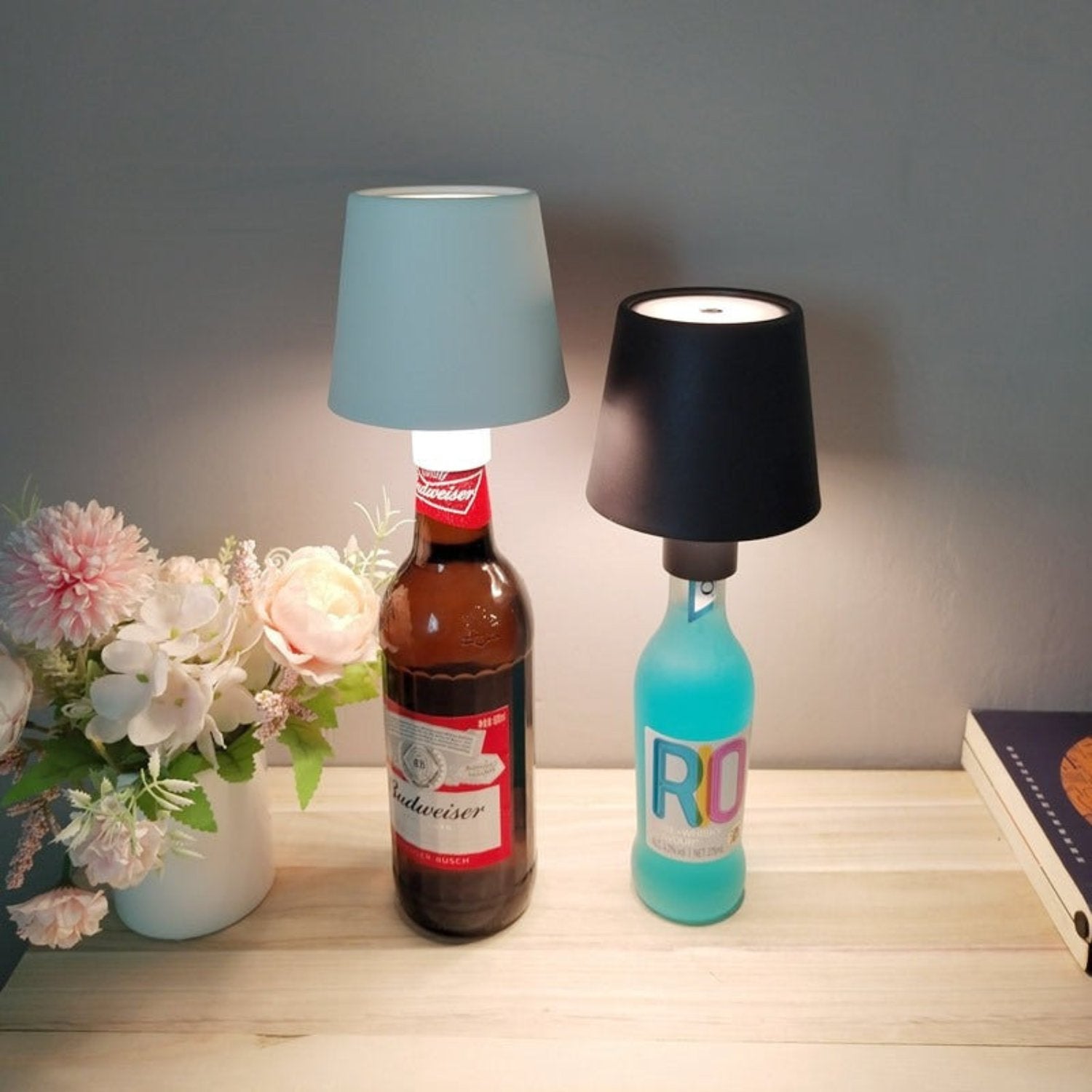 LED Wine Bottle Cordless Table Lamp - Curio Gadgets