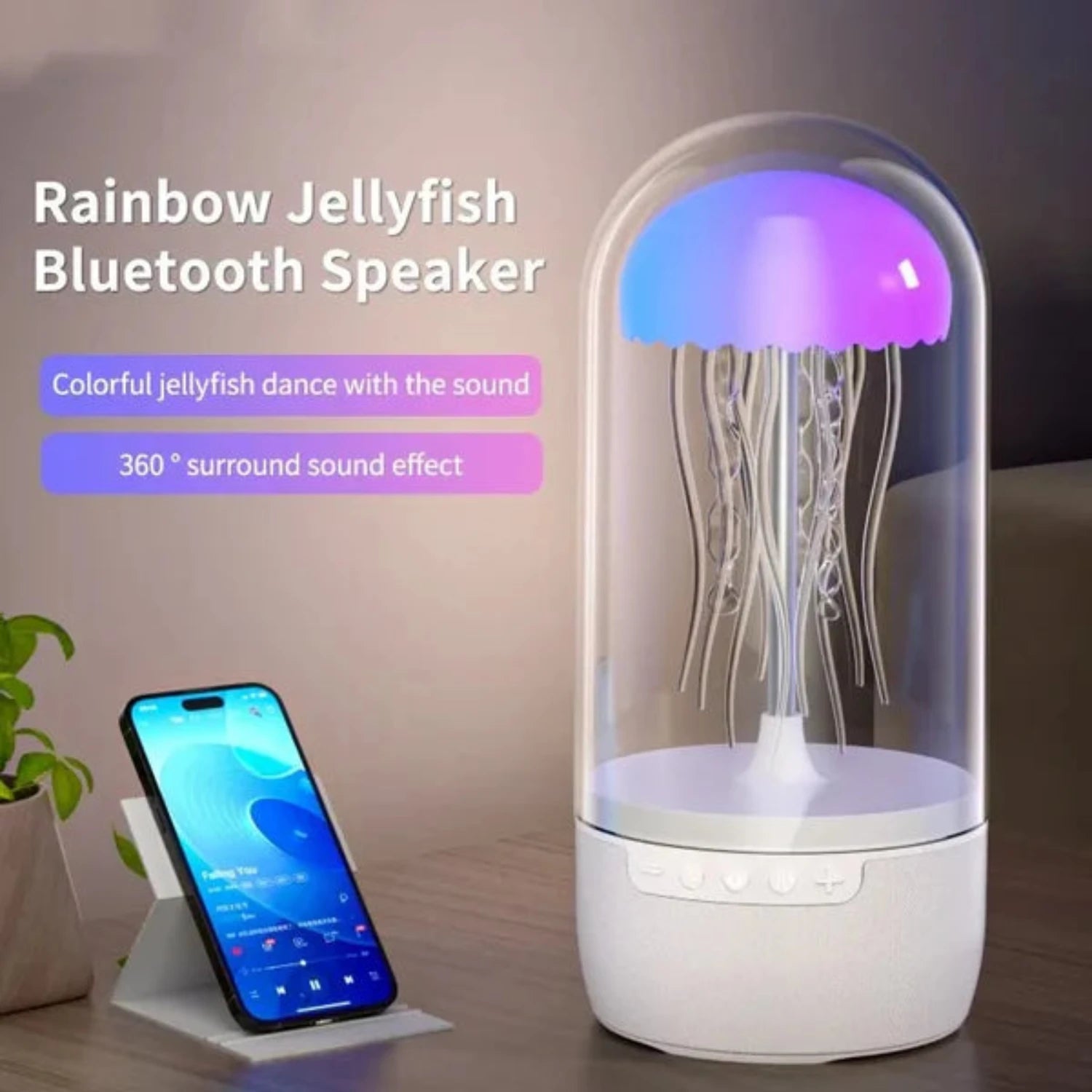 Jellyfish Lamp Bluetooth Speaker - Curio Gadgets