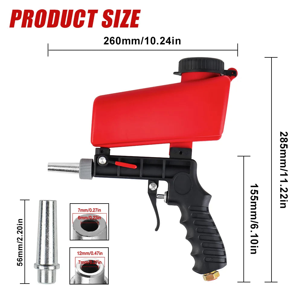 Portable Gravity Sandblasting Gun - Curio Gadgets